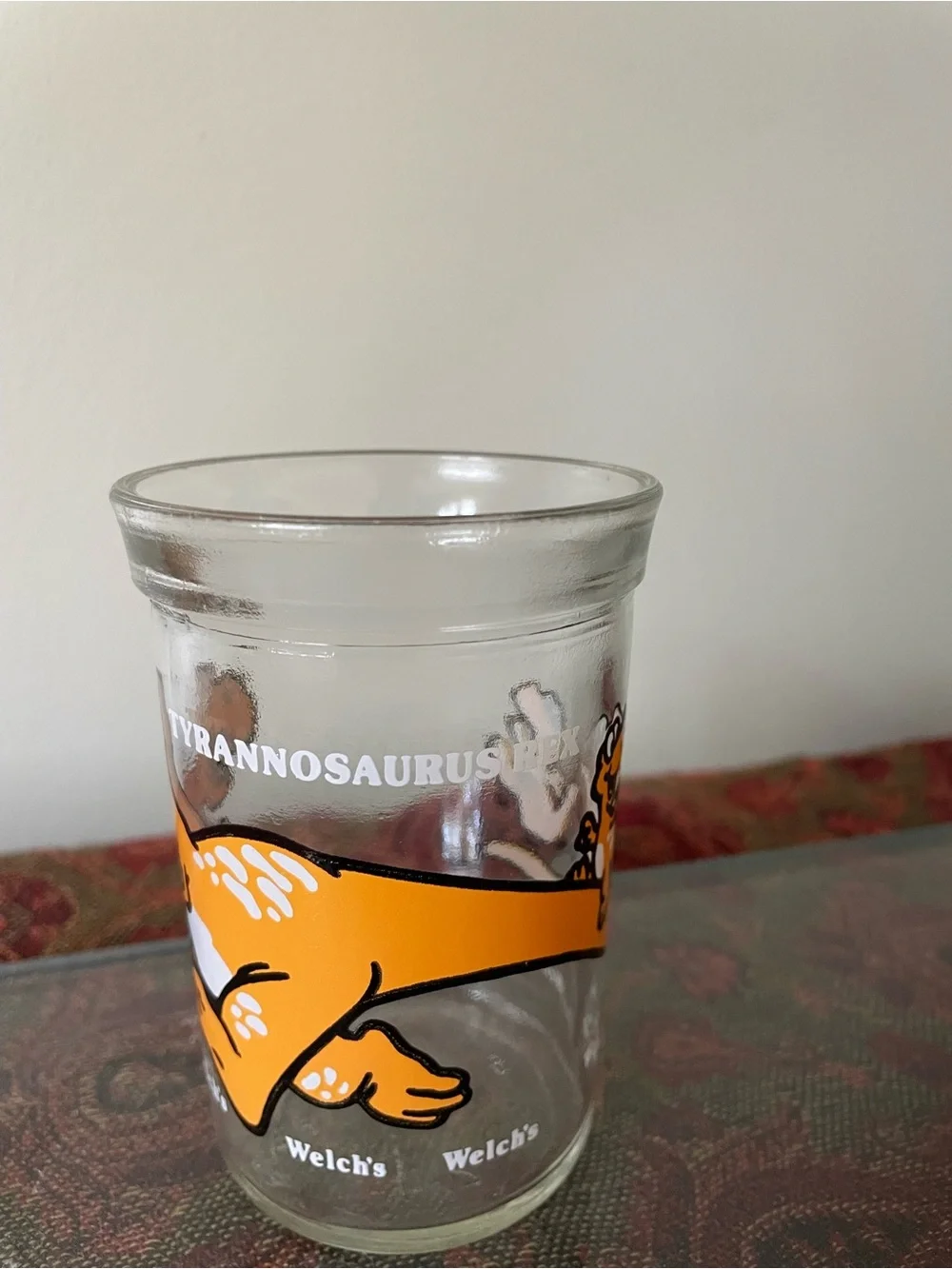 Vintage Welch's Orange Tyrannosaurus Juice Glass